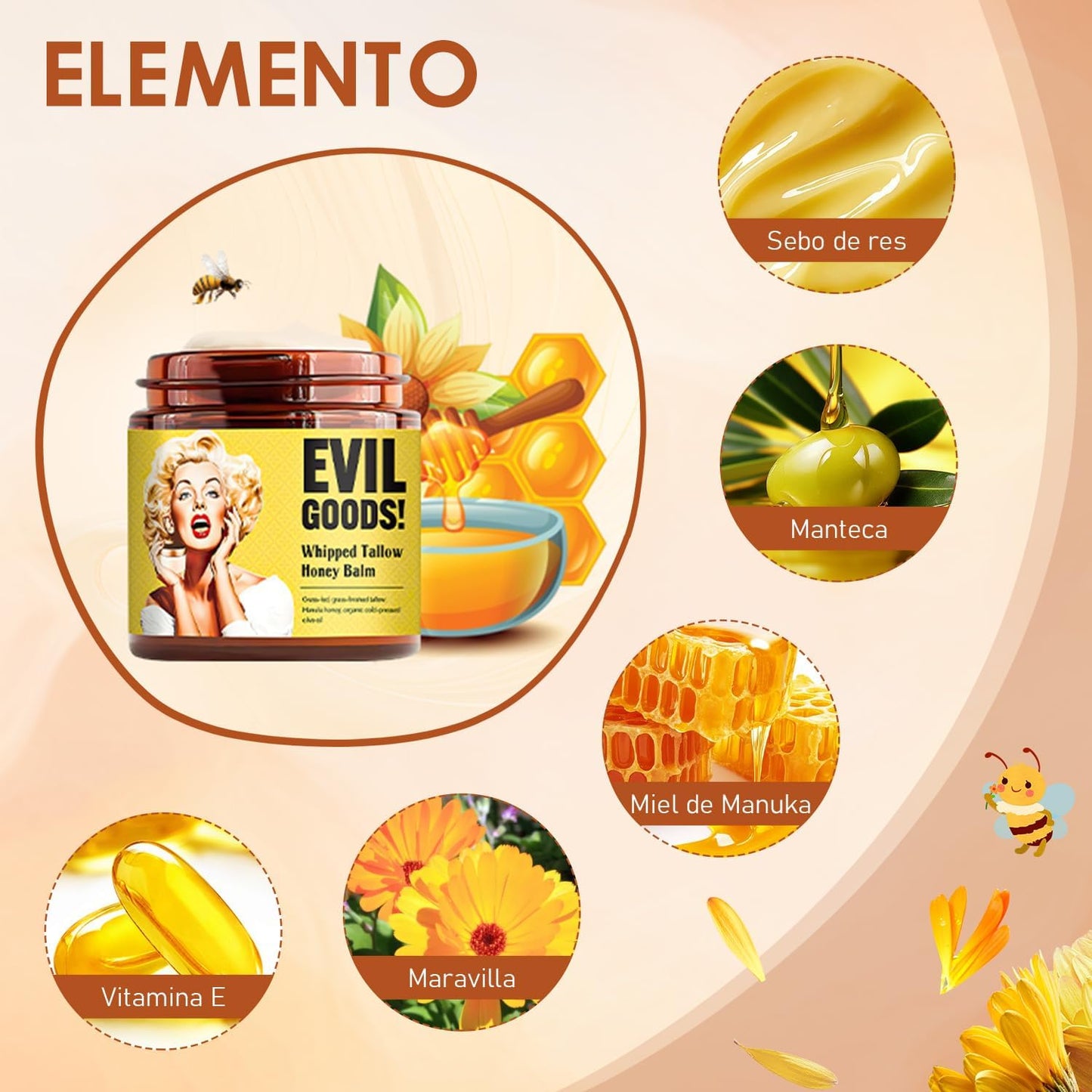 Evil Goods – Crema Hidratante Natural con Sebo de Res & Miel de Manuka