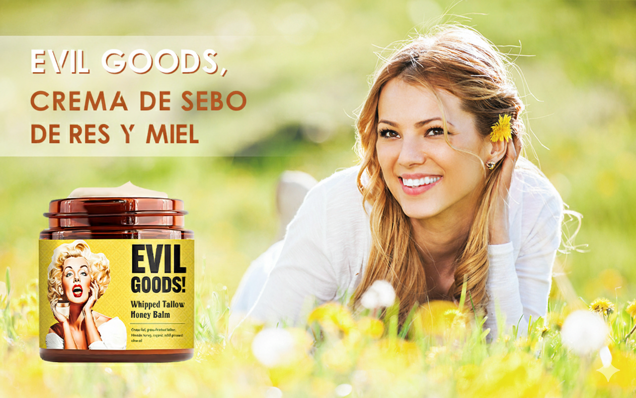 Evil Goods – Crema Hidratante Natural con Sebo de Res & Miel de Manuka